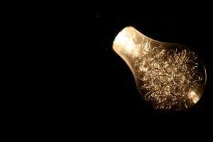 image shows a lightbulb