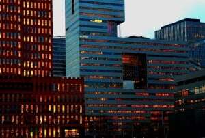 Image shows the Accenture offices in Amsterdam.