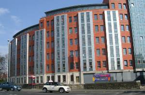Image shows student accommodation in Leeds.