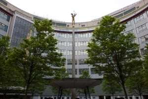 Image shows the BBC television centre.