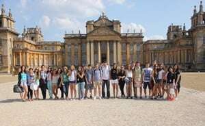 Image shows ORA students at Blenheim Palace.
