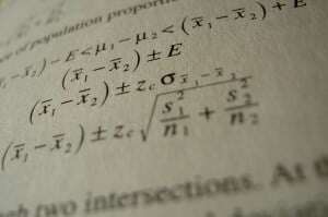 Image shows formulae in a Maths book.
