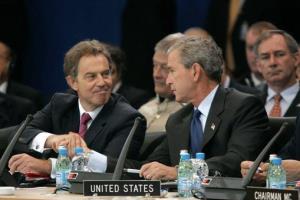 Blair came under particular fire for his perceived deference to the will of George W Bush.