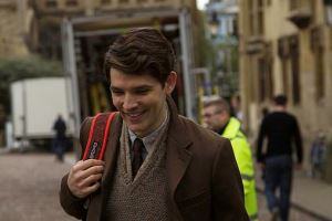 Actor Colin Morgan on the set of Testament of Youth (2014)
