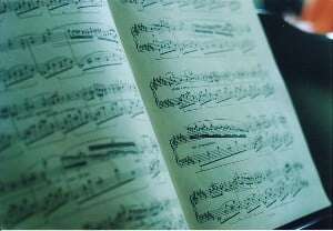 Image shows sheet music.