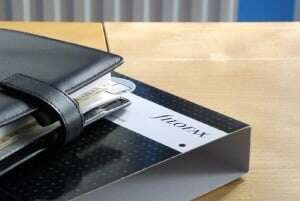 Image shows a filofax. 