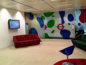 Image shows the offices of Google London.