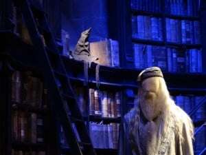 Image shows Dumbledore's Office from the Harry Potter studio tour.