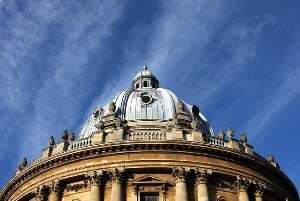 Image shows the top of the Radcliffe Camera. 