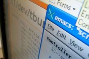 Image shows programs open on a computer screen.