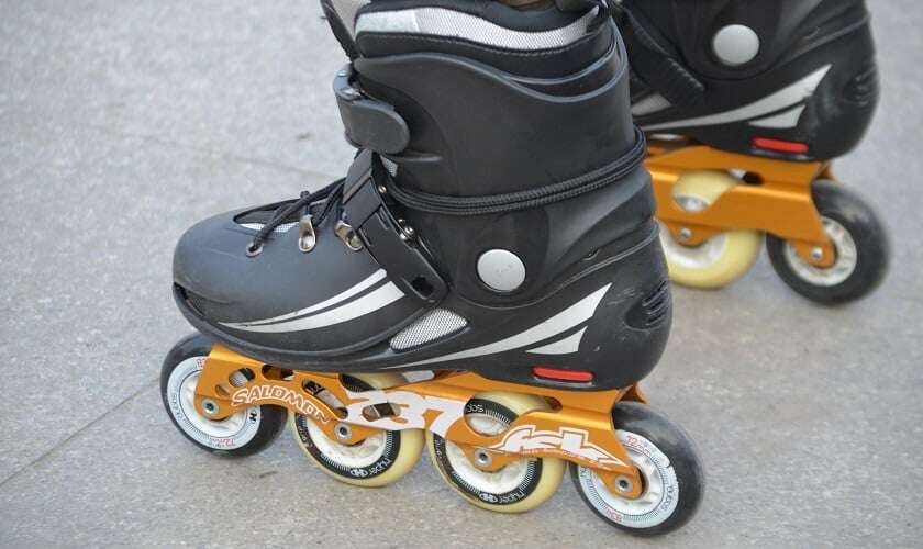 Image shows a pair of rollerblades.