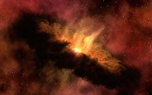 Image shows the formation of the solar system.
