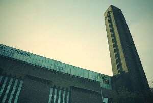 Image shows the Tate Modern in London.
