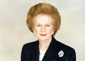 Image shows Margaret Thatcher.