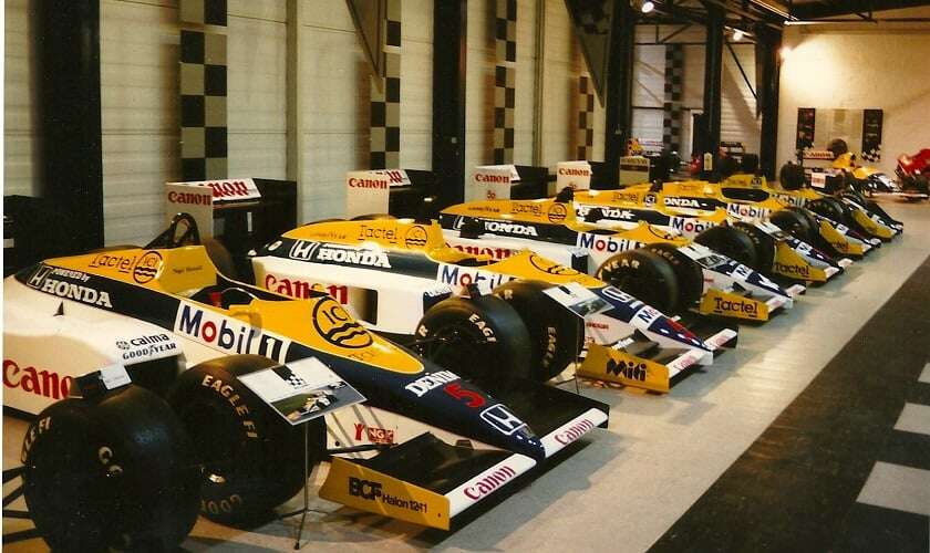 Image shows cars built at the Williams factory.