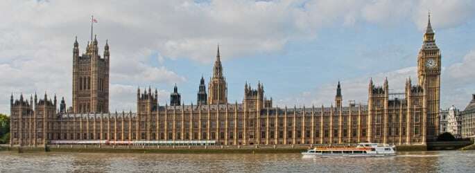 Image shows the Palace of Westminster.
