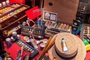 Paint and brushes