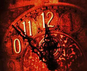 Red clock.