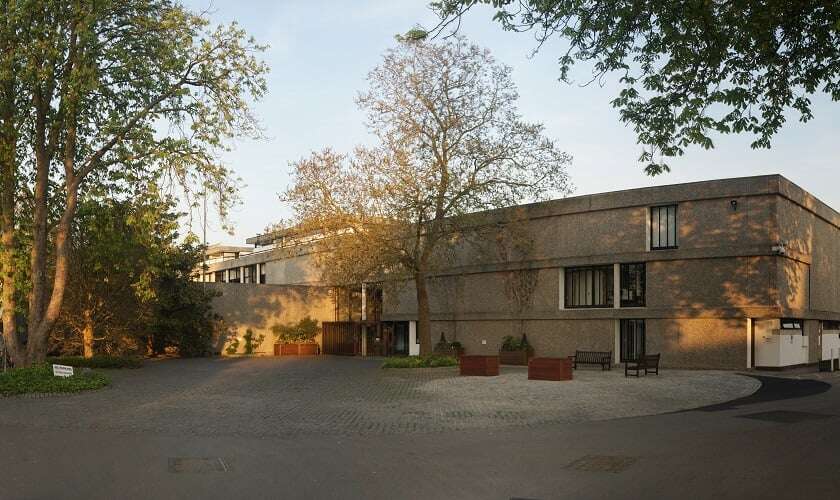 Image shows Wolfson College, Oxford.